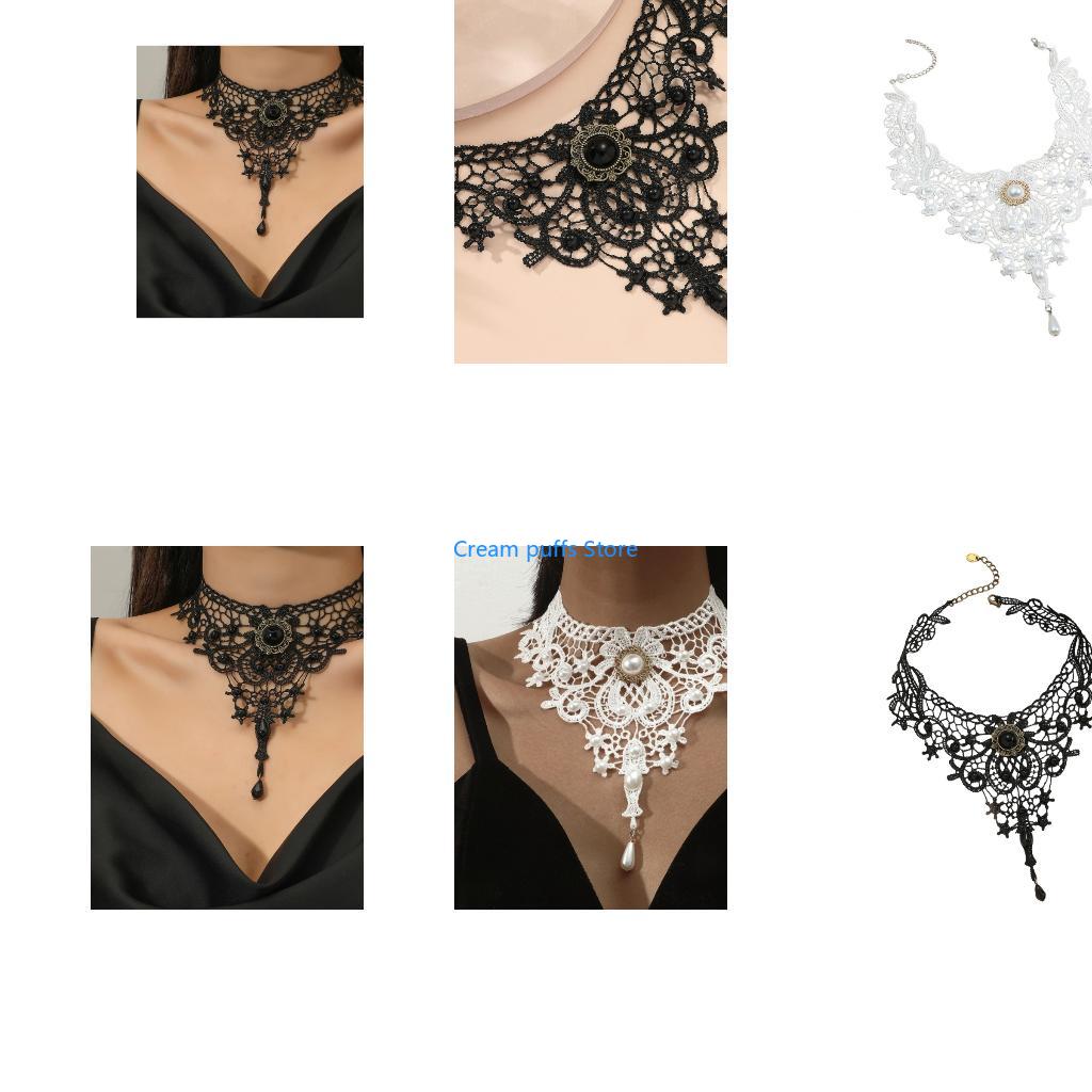 Crystal Choker Necklace - 50LE Ren Vòng Cổ Choker Gothic