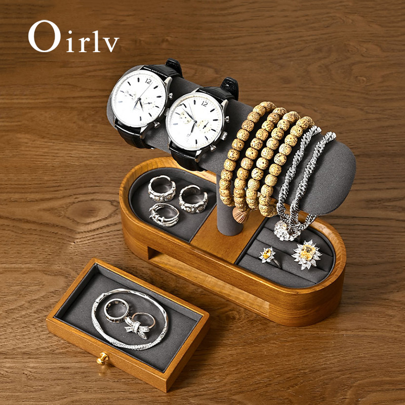 Jewels On Watches - Oirlv Solid Wood Watch Organizer Shelf