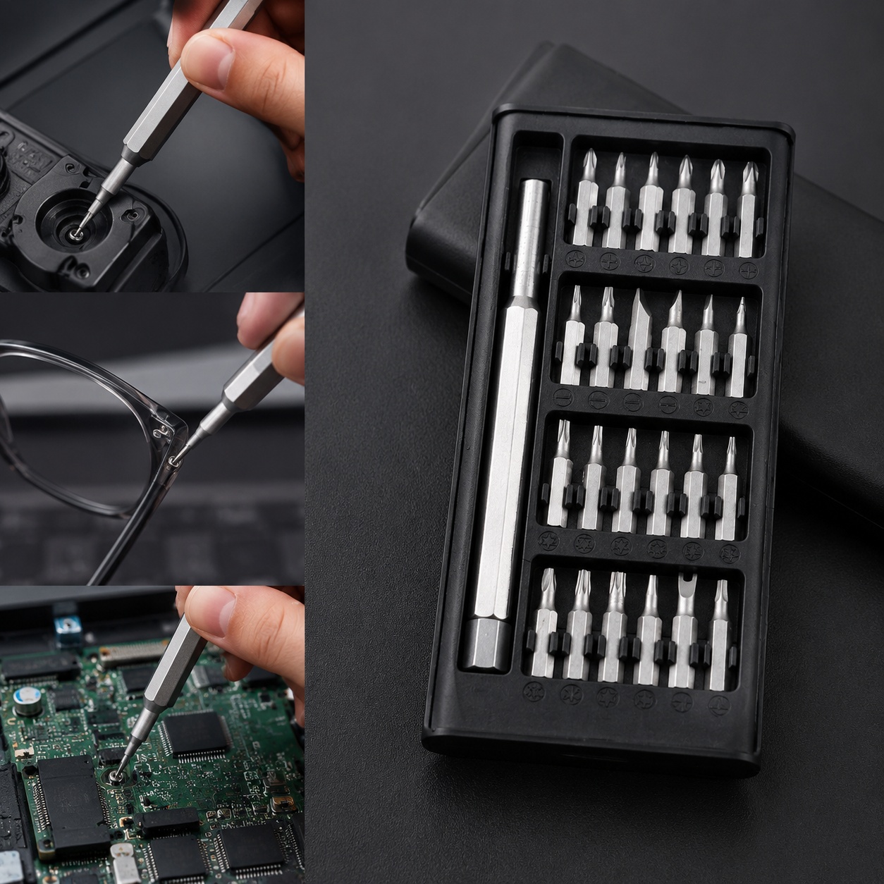 Watch Repair Tool Kit - 24-in-1 Multifunctional Screwdriver Set Essential Tool