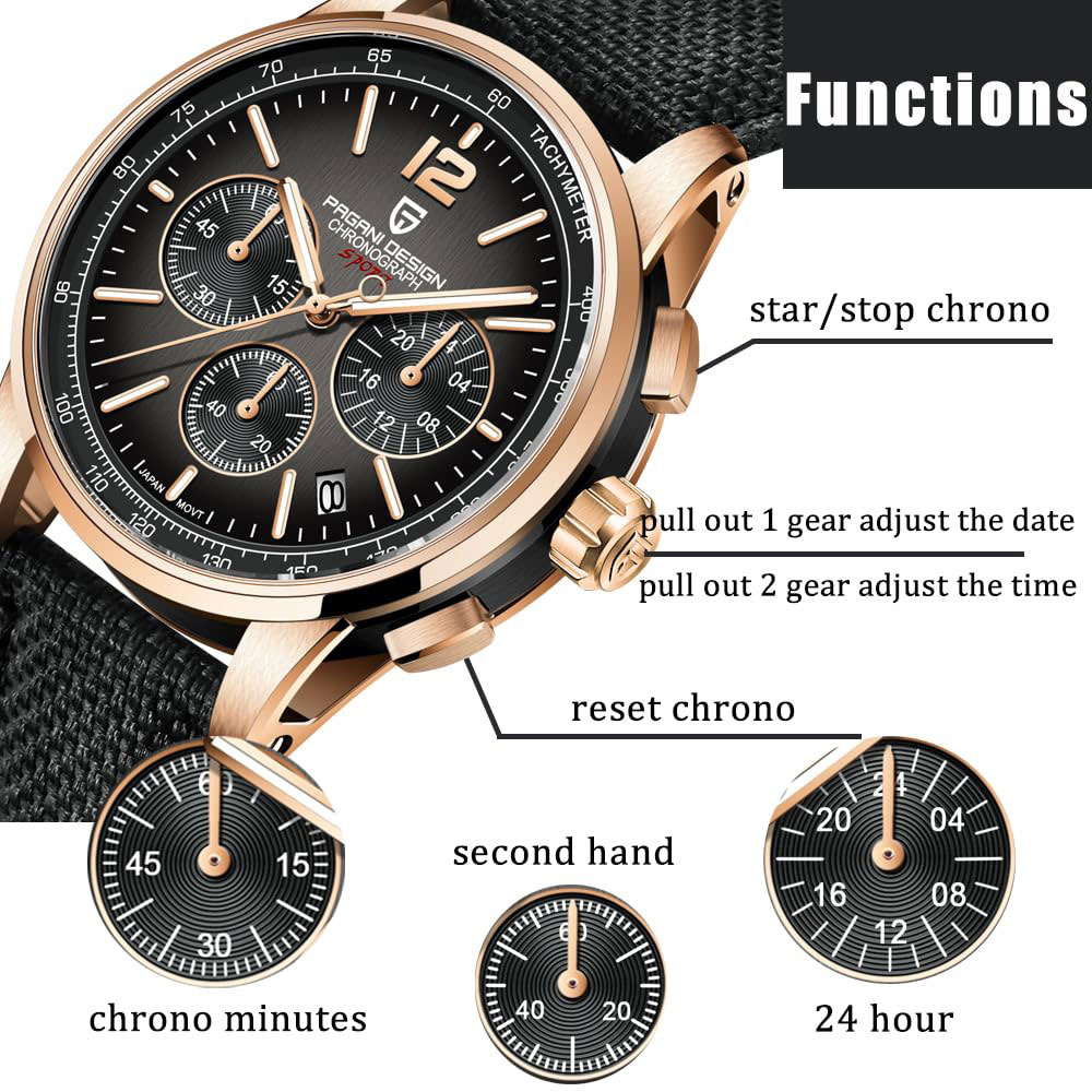 Jewelry Inspired Watches - PAGANI DESIGN New Mens Watch 41mm