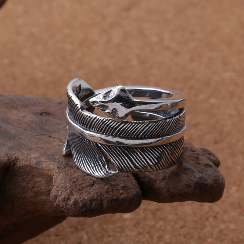 Sterling Silver Ring - Wholesale S925 sterling silver retro Eagle