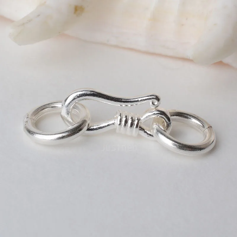 Sterling Silver Ring - Bông S Móc & Mắt Cá