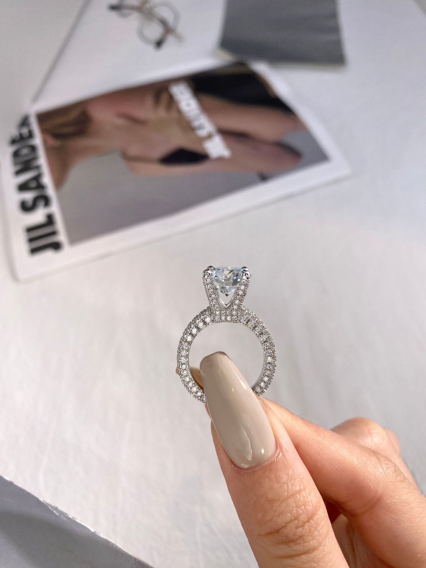 5 Carat Real Moissanite Diamon - đánh giá và giá Sterling Silver Ring