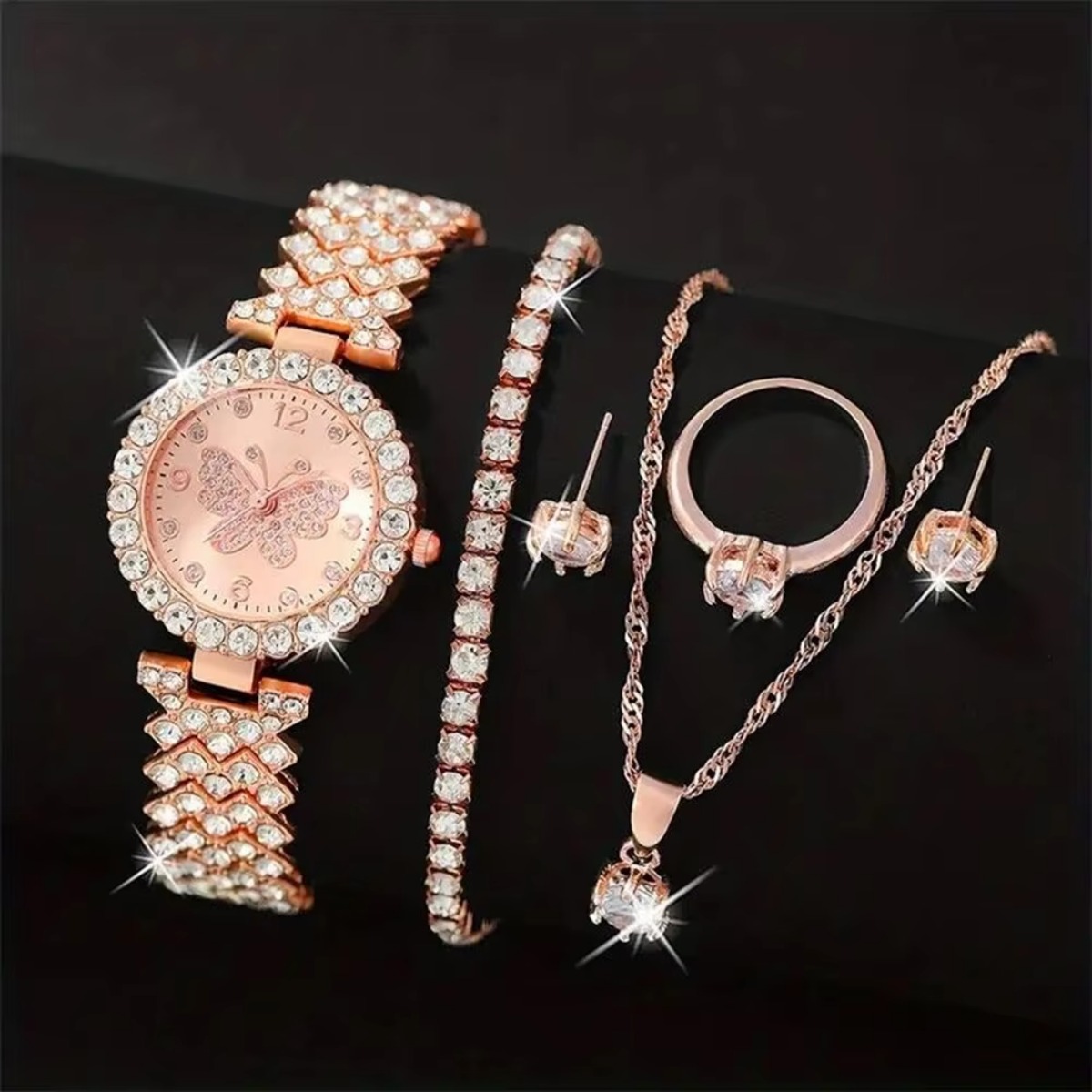 6PCS/Set Luxury Rhinestone But - đánh giá và giá Jewels On Watches