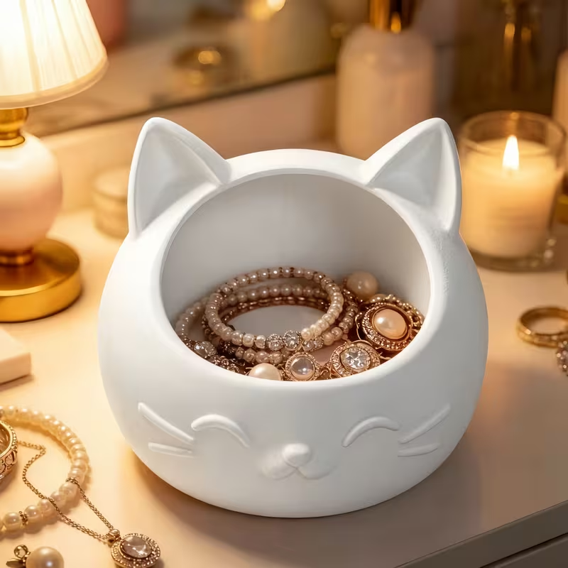 Mini Cartoon Cat-Shaped Storag - đánh giá và giá Jewels On Watches