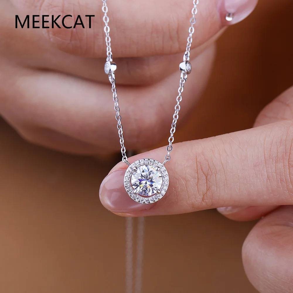 1/2/3CT Moissanite Necklaces f - đánh giá và giá Crystal Choker Necklace