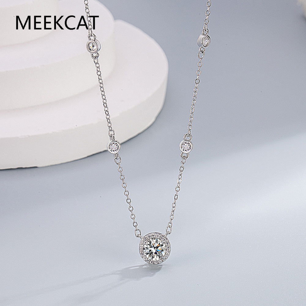 1/2/3CT Moissanite Necklaces f - đánh giá và giá Crystal Choker Necklace
