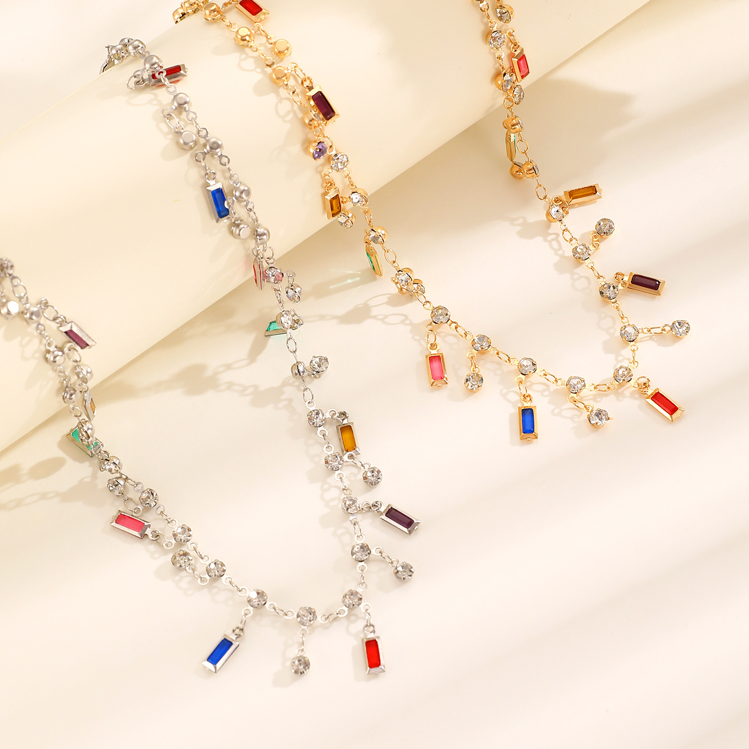 Fashion Dopamine Colorful Crys - đánh giá và giá Crystal Choker Necklace