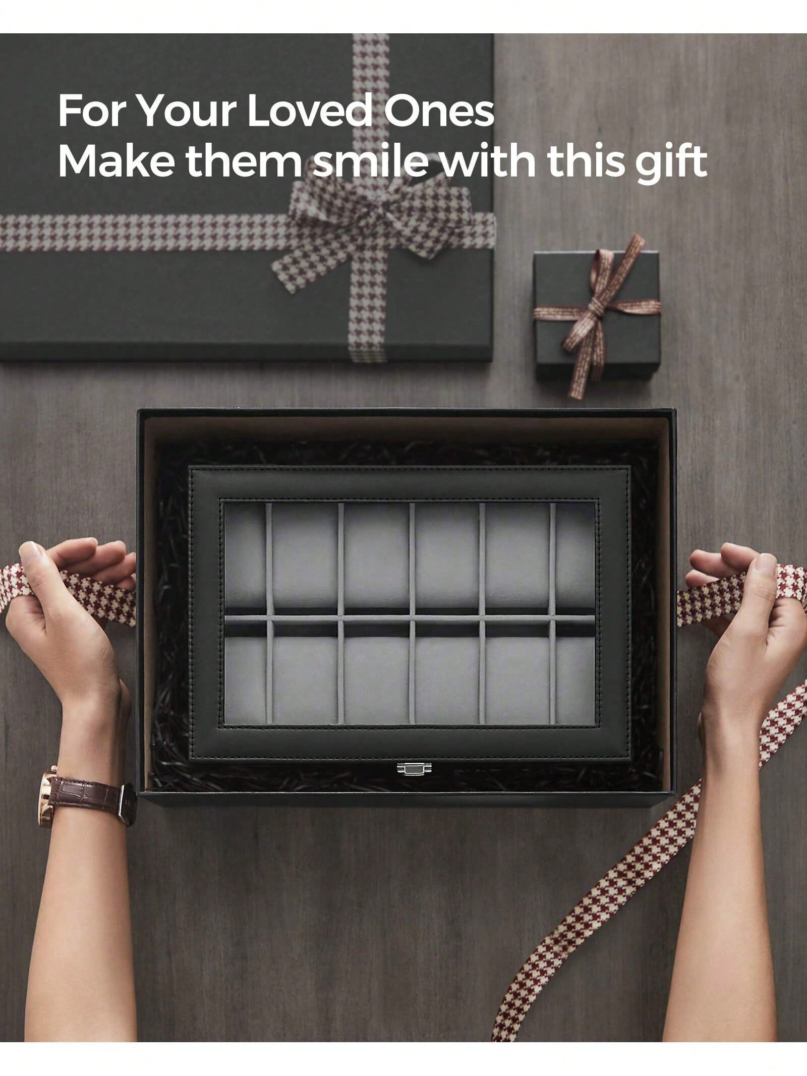 12-Slot Lockable Watch Box wit - đánh giá và giá Jewels On Watches