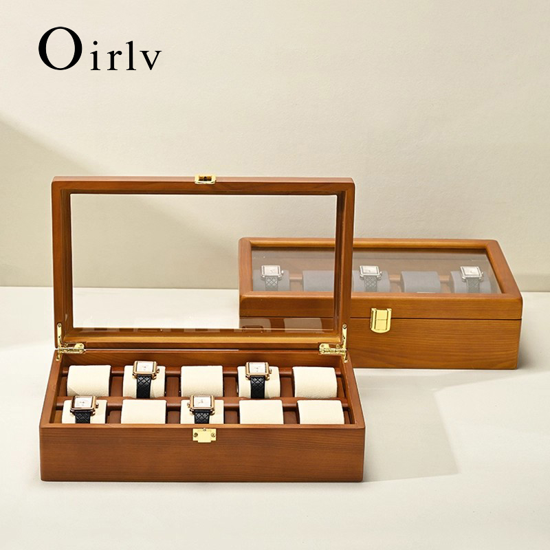 Oirlv 10 Grids Watch Box Woode - đánh giá và giá Jewelry Type Watches