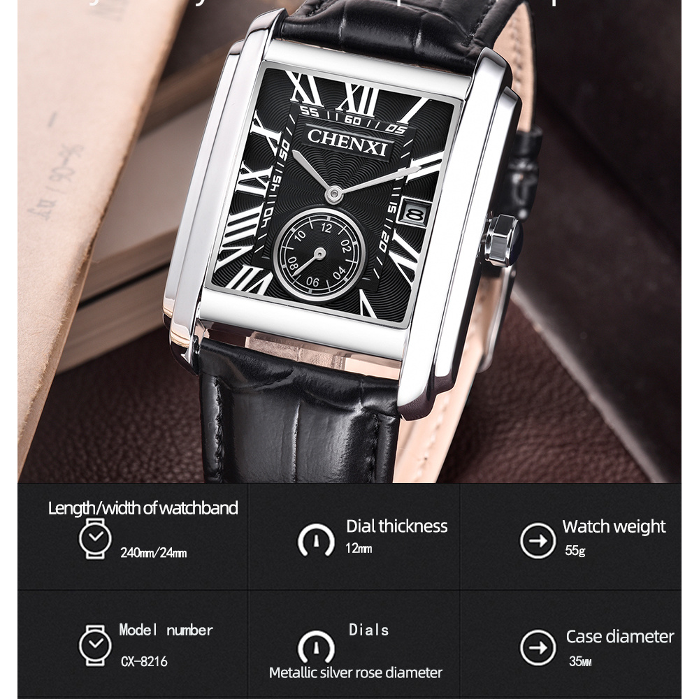 CHENXI 8216 Fashion Classic Sq - đánh giá và giá Jewelry Inspired Watches