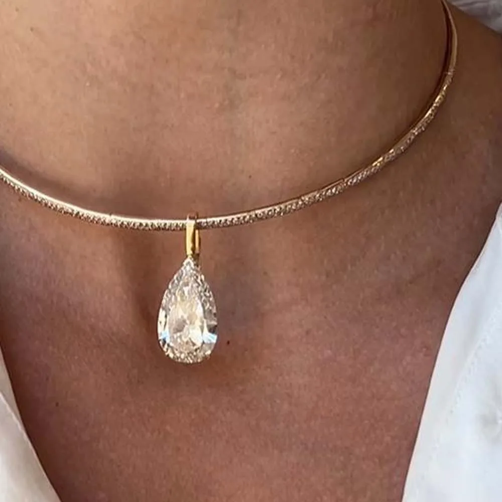 Stonefans Water Drop Pendant C - đánh giá và giá Crystal Choker Necklace