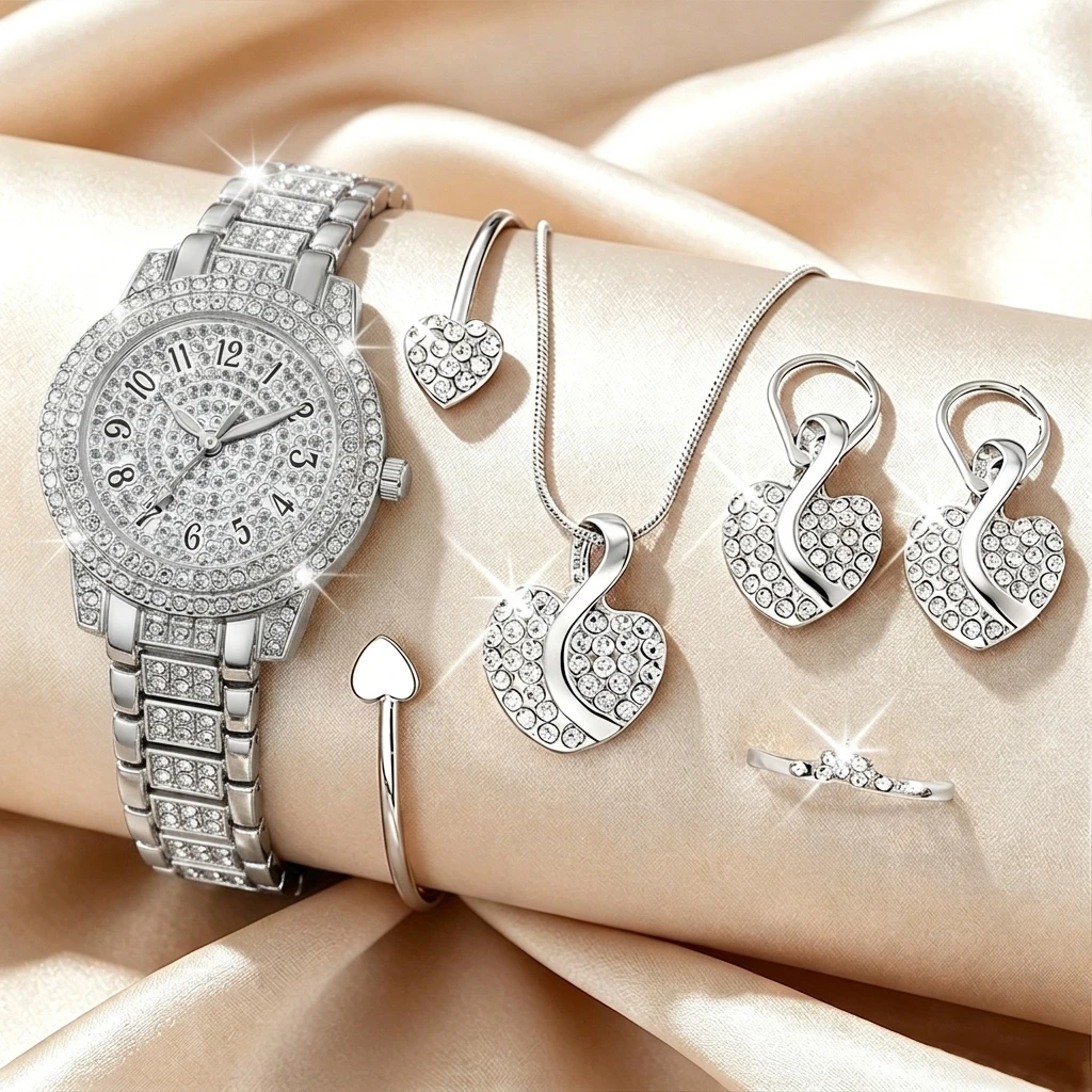 6PCS Fashion Rhinestone Women  - đánh giá và giá Jewels On Watches
