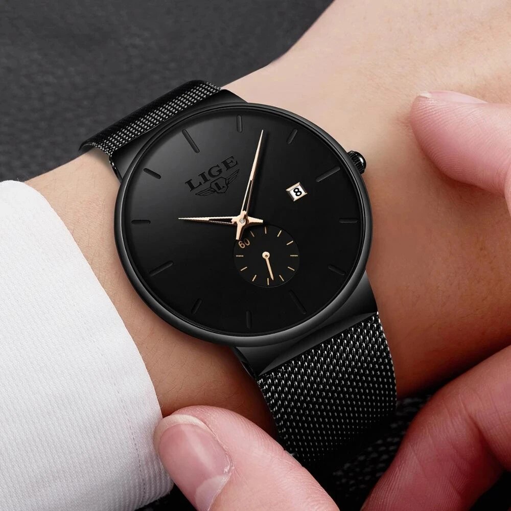 LIGE Fashion Mens Watches Top  - đánh giá và giá Jewelry Inspired Watches