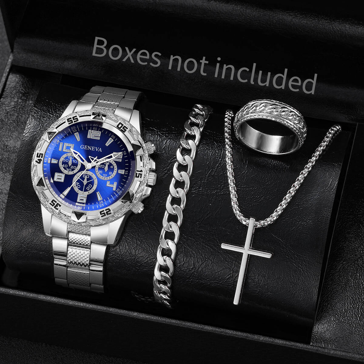 4PCS/Set Fashion Men Business  - đánh giá và giá Jewelry Type Watches