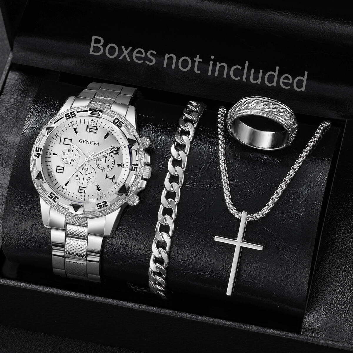 4PCS/Set Fashion Men Business  - đánh giá và giá Jewelry Type Watches