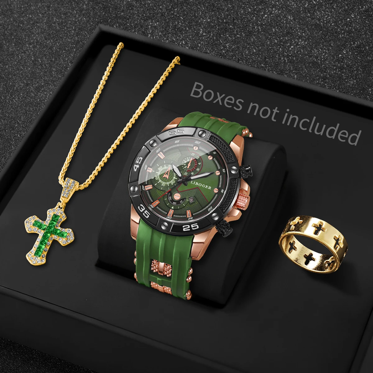 3PCS Fashion Male Sports Watch - đánh giá và giá Jewelry Type Watches