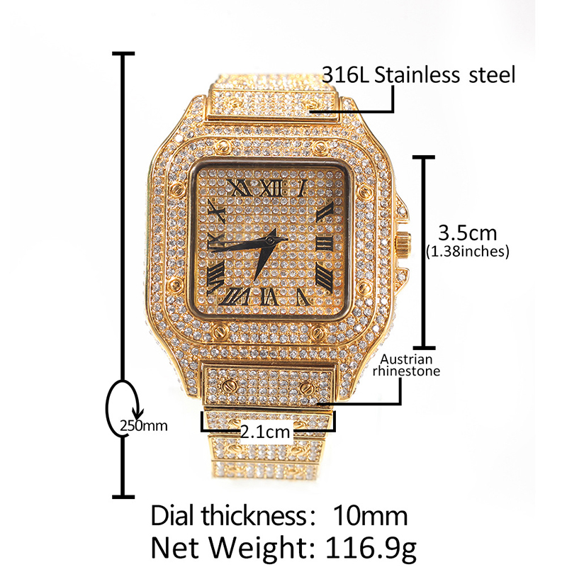 Hip Hop Luxury Quartz Wrist Wa - đánh giá và giá Jewelry Type Watches